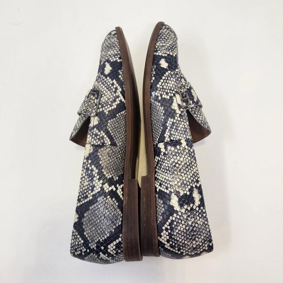 Madewell The Alex Loafers Snake Embossed Leather Size 7.5 Stone Multi Flats - Picture 9 of 11